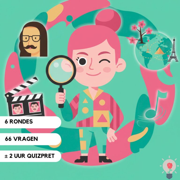 Algemene pubquiz van Quiz van Roos om thuis of met vrienden te spelen
